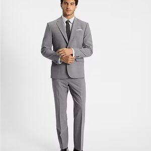 Men's EXPRESS Gray Slim Tech Suit